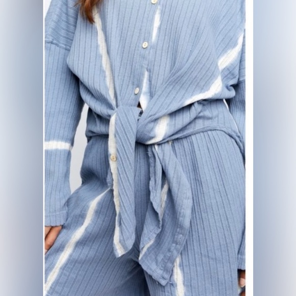 FREE PEOPLE Intimately Little Dreams Top in Blue/White - Picture 2 of 8